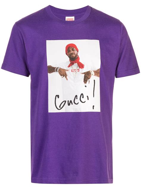 Supreme Gucci Mane Tee Purple Men's 